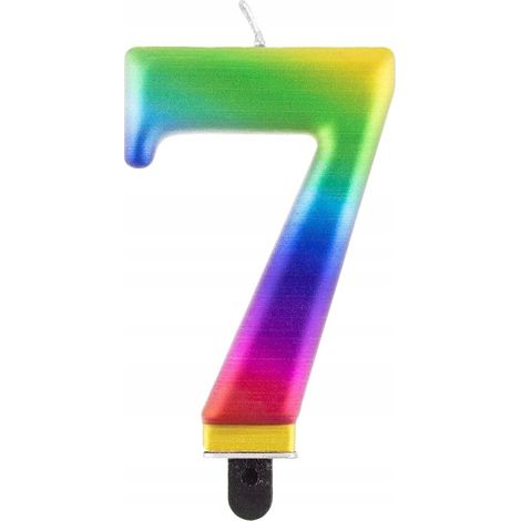 Candela numero 7, Galaxy, 8,0 cm, 1 pz.