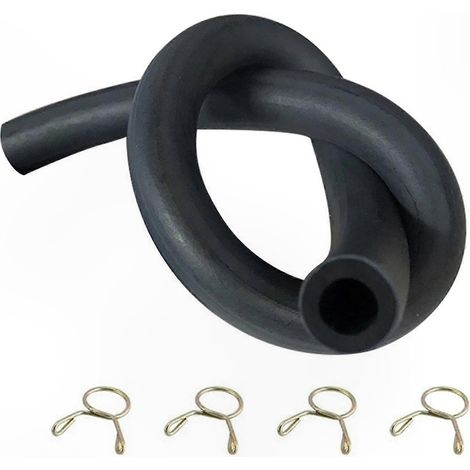 50 cm langer Benzinschlauch (4,5 mm x 8 mm) mit 4 Schlauchschellen, für Motocross, Quad, Motorrad, Ersatzteil