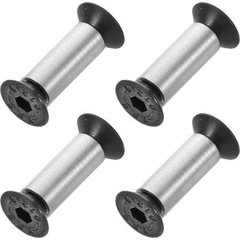 Lot de 4 Set de Set de Goujons Rivets en Acier Allié Argenté pour Manche de Couteau, Conception Multifonctionnelle, Utilisation Polyvalente, pour Réparation et Bricolage (1/5)