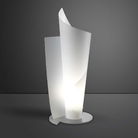 Tischlampe aus Polilux VELA Bianca Durchmesser 27 x h70 cm