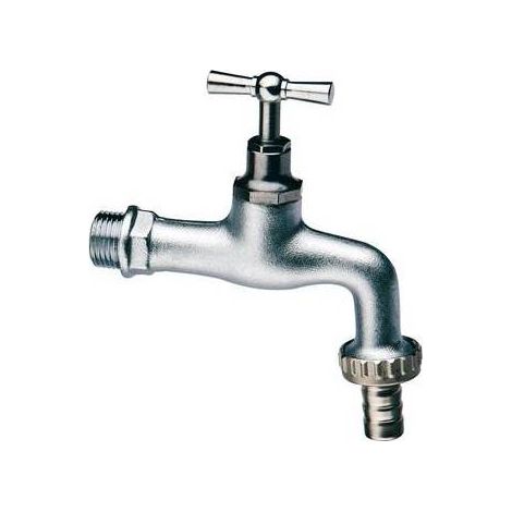 ROBINET POUR TUYAU EN LAITON CHROMÉ/SABLÉ Dimensions : 3/4" (DN 20)