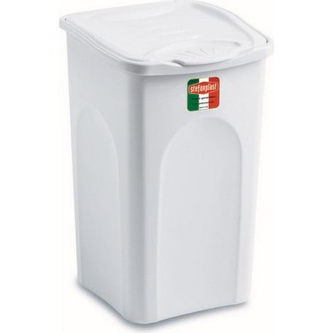 1PZ PORTABIANCHERIA PRIMAVERA CHIUSO BIANCO Lt. 50 - cm. 37x37x56 h