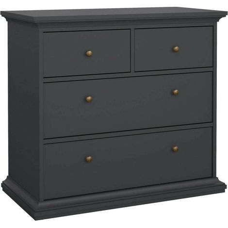 Dmora - Cassettiera Arika, Settimino multiuso, Comò camera da letto, Mobile con cassetti, 96x49 h87 cm, Grigio