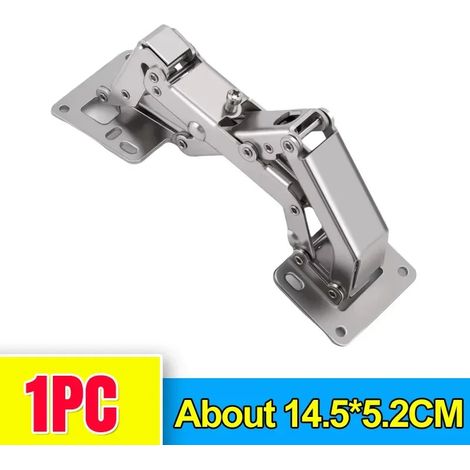(1 pièce) Charnières de placard réglables en acier, angle de 130 à 170 degrés, fermeture amortie hydraulique, pour portes de placards de cuisine et meubles. (1/5)