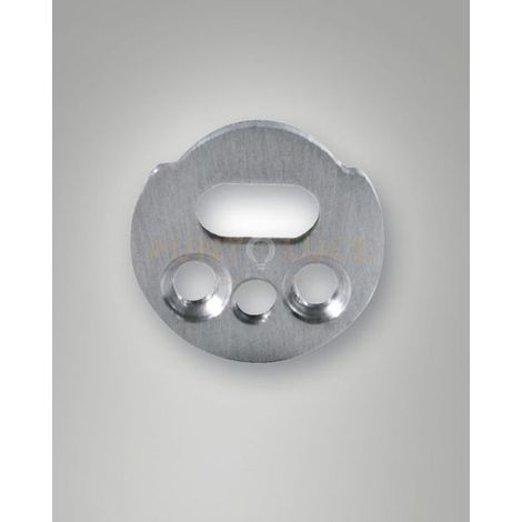 6404-50-003 TAPPO PIATTO ALLUMINIO ANODIZZATO NATURALE CON FORO