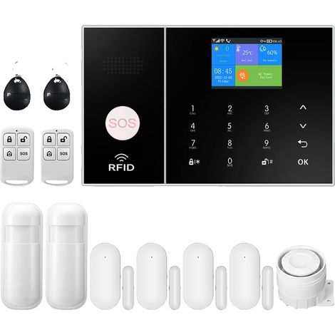 Système d'alarme pour maison intelligente, connectivité WiFi et 4G, détection de mouvement, C, Prise EU (1/2)