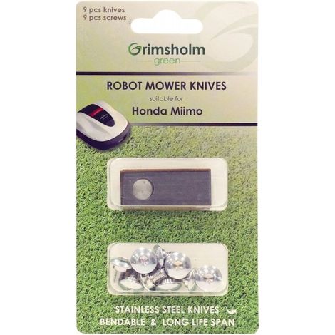 Kit de 9 lames adaptables pour robots tondeuses – Compatible Honda – Longueur 30cm – Coupe précise pour terrains variés (1/3)