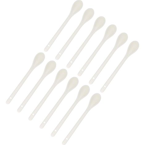 Lot De 12 Cuillères à Dessert En Porcelaine h 16,5 Cm, Cuillères à Café Longues En Céramique Saine, Pratiques Pour Maison, Café Et Dessert (1/5)