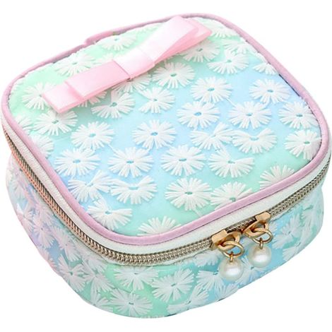 Mini Embroidered Cotton Storage Pouch with Zipper (1/5)