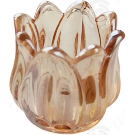 Ornements 6,5x6cm bougeoir tulipe en verre teal décoration de table bougie parfumée décoration d\'intérieur petits objets