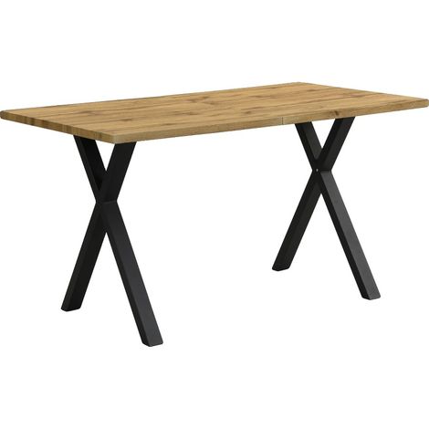 Table à manger, design rectangulaire, style moderne, 1408076cm, Chêne (1/2)