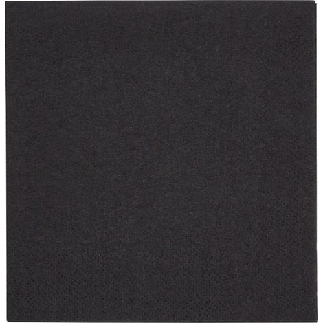 Serviettes Cocktail 2 Plis Format 1/4 Recyclable 240mm Noires - Lot de 4000 - Fiesta (1/3)