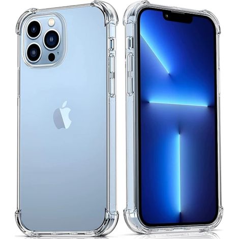 Coque Transparente - Pour iPhone 14 Pro - Structure Antichoc Aux Coins - Silicone Souple - Adaptée Aux Boutons Caméra Et Port De Chargement - 1 Pièce