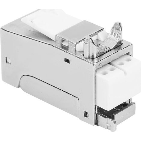 Module réseau CAT7 Gigabit à angle droit, sans outil de sertissage, RJ45 blindé, module d'information (1/5)