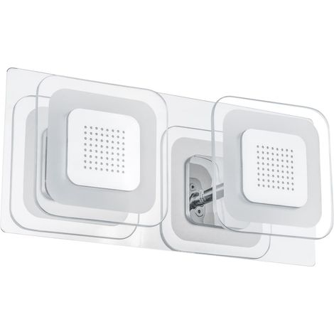 Applique Italux Presta LED 2 luci 3000K cromata moderna