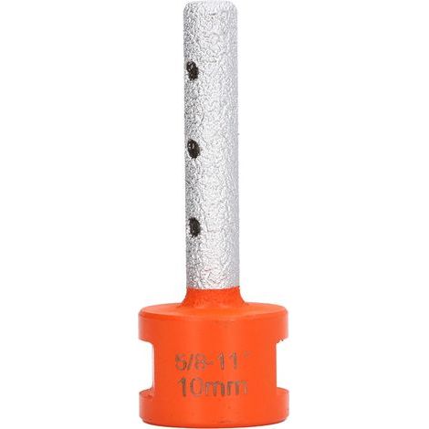 Fraise diamantée pour agrandissement du trou, coupe et façonnage pour pierre de granit et de quartz, 10 mm/0,39 pouces (1/5)