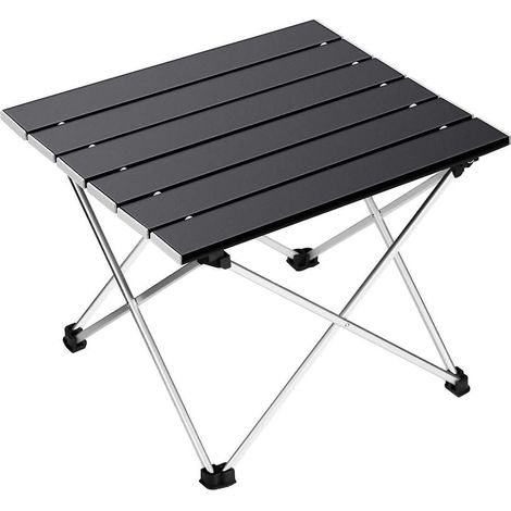 Table pliante portable, table de camping en aluminium ultra légère avec sac, facile à transporter, table pliante
