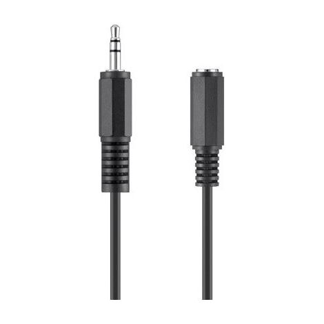 Cable de audio Belkin BLK0073A de 3,5 mm macho a hembra, color negro
