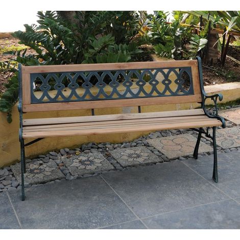 Panchina da Giardino in Ghisa mod. Eldorado 126x52x73H Cm Papillon