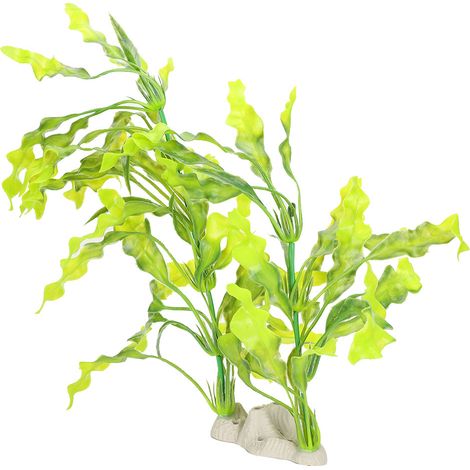 Décoration Aquarium Faux Plantes en Plastique pour Paysage Aquatique Longues Herbes Artificielles Blanc Base-AUTRES (1/5)