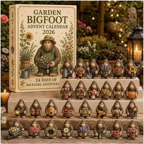 Yéti jardinier calendrier avent 2026 2D boîte surprise