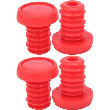 ZTTO Poignées de Guidon Bicyclette avec Bouchons Vis en Caoutchouc Polyester Accessoire Vélo Rouge (1/5)