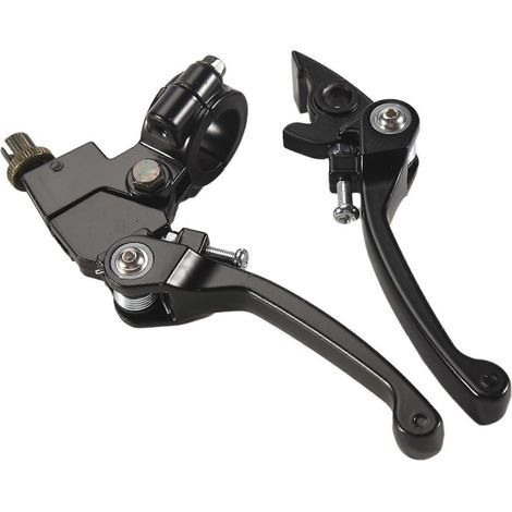 Maneta de embrague y freno para manillar de 22 mm (7/8 pulgadas) para motocicletas de 110 cc, 125 cc, 140 cc, TTR, Apollo y 125 Pit Dirt Bike, color negro. (1/5)