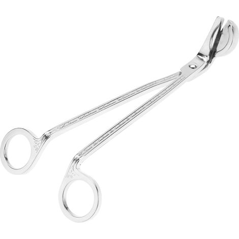 Pince à bougie en forme de cœur semi-circulaire en acier inoxydable plaqué, outil ciseaux pour couper la mèche (argenté) (1/5)