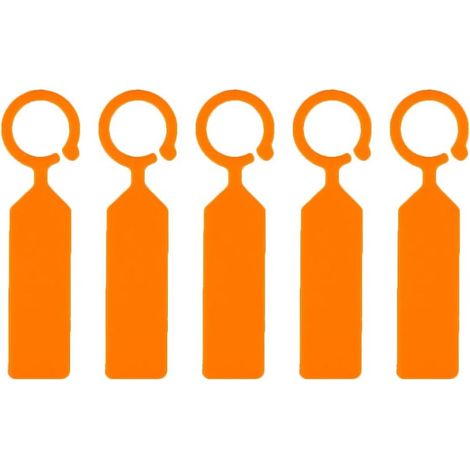 40 Pcs Arborescences Étiquettes de Plante en Plastique Enveloppement Étanche des Marqueurs de Plantes Suspendus Étiquettes de Pépinière de Jardin Épouvantes pour Extérieur(orange) (1/5)