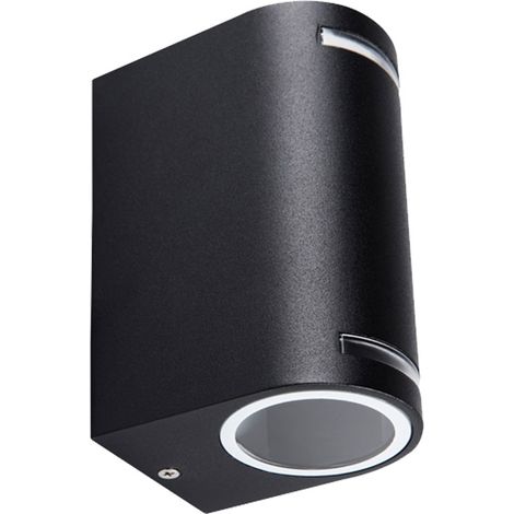 Wand Leuchte Alu Außen Bereich Garten Strahler UP DOWN Veranda Spot Lampe IP44 Kanlux 25663