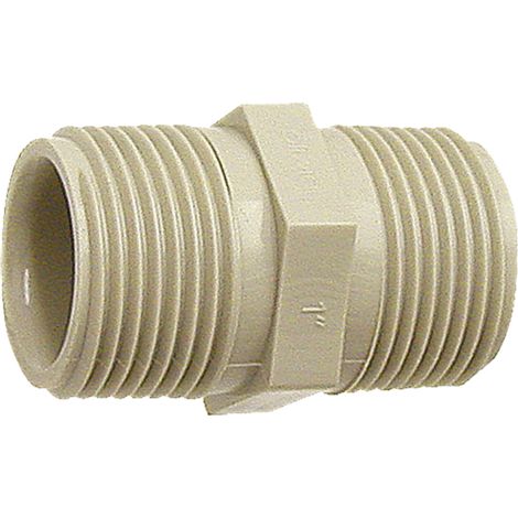 Raccordo riduttore bifacciale in PP con filettatura esterna da 1/2" 10 per linea di irrigazione a goccia