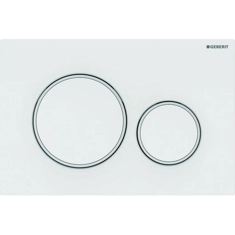 PLACCA DI COMANDO SIGMA20 DOPPIO TASTO  BIANCOBIANCO OPACO     GEBERIT
