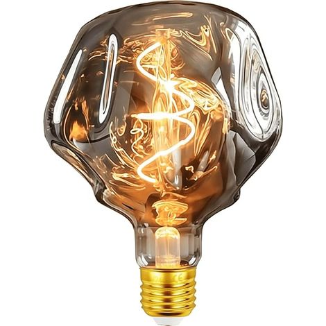 Ampoule E27 Géante Diamètre 125mm Dimmable, Ampoule E27 Vintage 4w LED Fumé, Design Irrégulière, Chambre, Salon, Restaurant, Bar (1/5)