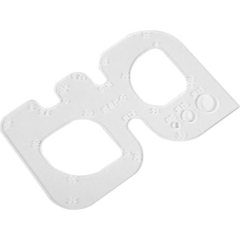 Gabarit de couture circulaire en acrylique transparent pour trous d'angle, outil de positionnement du cuir (type C) (1/5)