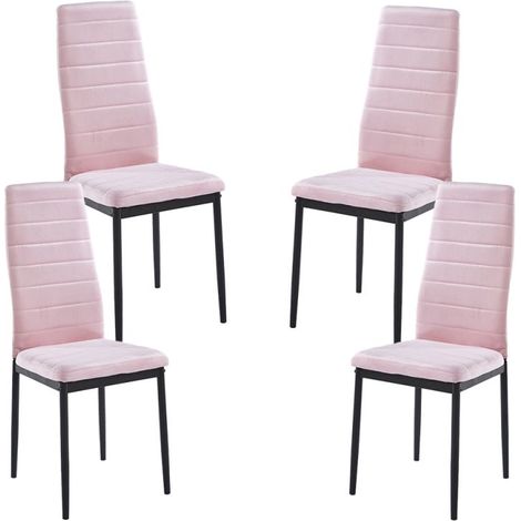 Packs Sillas Comedor - Pack 4 Sillas Lauter Terciopelo - Rosa