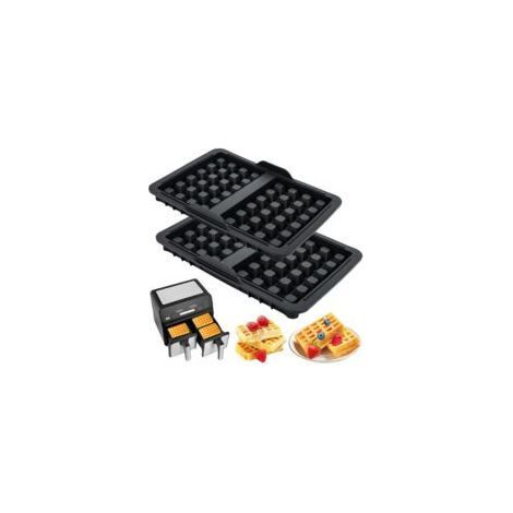 Moule à gaufres pour friteuse à air avec brosse et clip, accessoire pour friteuse à air chaud, insert à gaufres pour friteuses à air chaud Ninja AF300EU, AF400EU, AF451EU, SL400EU, AF500DE, réutilisab (1/5)