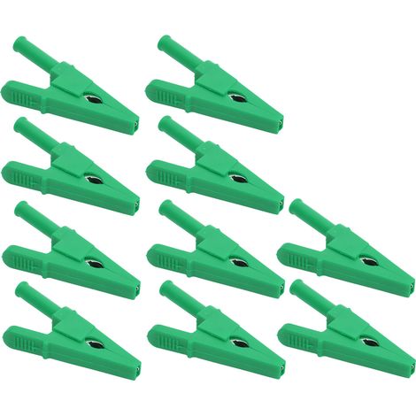 10 Pinces de Test Électrique 20mm, Excellente Conductivité, Sécurité Maximale avec Prise 4mm pour Circuits
