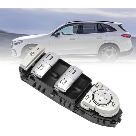 Interruptor Elevalunas Delantero Izquierdo Compatible con Mercedes Clase C W205 GLC X253, Plástico ABS Negro – Ideal para Reparación en Casa (1/5)
