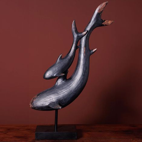 Statuette d'orques résine 41x26x71cm (1/4)