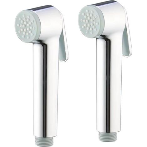 Lot de 2 pommeaux de douche G1/2" chromé haute pression pour bidet réglable pour voiture, camping-car, bateau, camping en plein air (1/5)