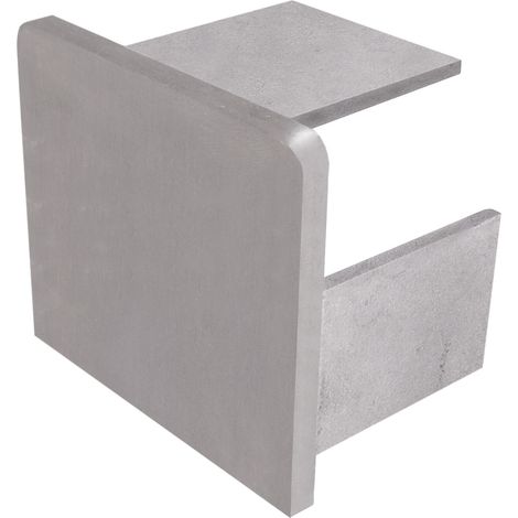 IAM DESIGN Endkappe für Kantenschutzprofil, 28x25x20mm,Zamak Edelstahl-Effekt