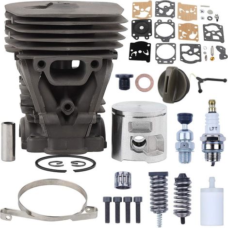 47mm Cilindro pistone Fine Superiore Riparazione Kit per Husqvarna 455 455E 460 Rancher Jonsered CS2255 Motosega 537320402 537320501 (1/5)
