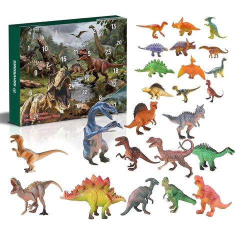 Calendrier de l'Avent dinosaure 2025 avec différents dinosaures 24 jours calendrier de Noël à offrir (1/5)