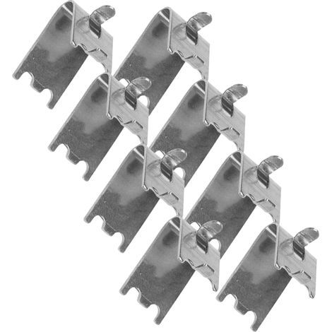 Cremaille pour Etagere pour Support Fiable en Acier Inoxydable Argente, Clips pour Etagere de Refrigerateur Surface Polie et Durabilite, 8 Pieces (1/5)