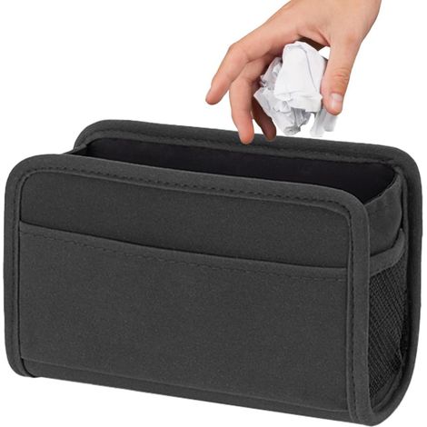 Sac de rangement pour porte de véhicule – Organiseur multifonction à suspendre avec porte-gobelet, fente pour parapluie et poubelle Parfait pour les voitures, camions, camping-cars, pratique pour (1/5)