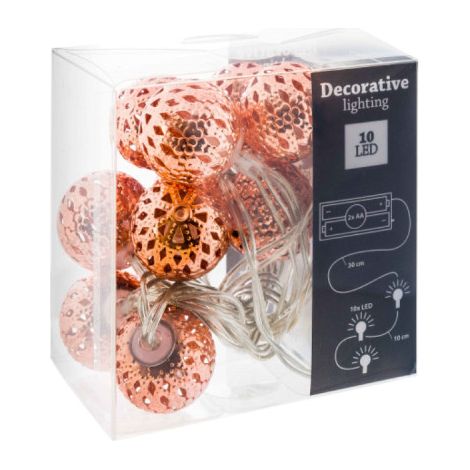 Guirlande lumineuse EDM - esprit de Noël - 2,5m - lumière chaude - 10 ampoules LED - 71311 (1/3)