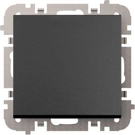 Interrupteur unipolaire Vestra sans cadre, encastré, IP20, noir, 3810-19