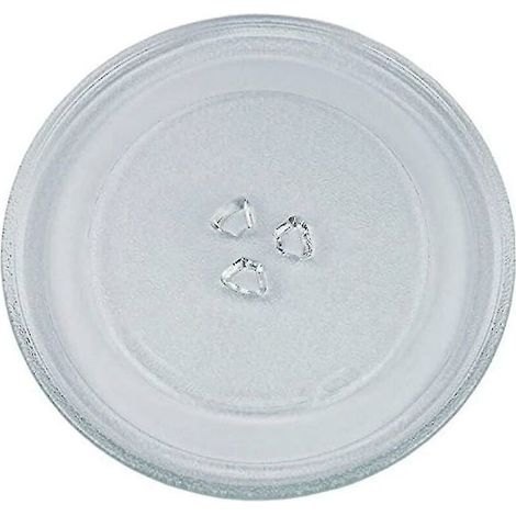 Universal Microwave Turntable Glass Plate With 3 Fixtures, 245 Mm