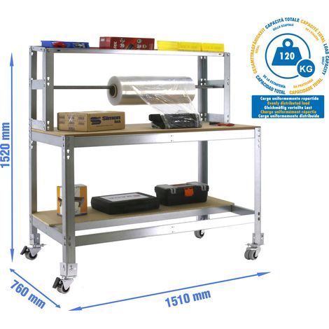 Simonrack Banco da lavoro multifunzionale in legno 1520x1510x760 mm