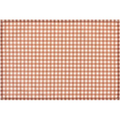 Set de Table à Carreaux "The Floral" 30x45cm Rouge Grenat (1/2)